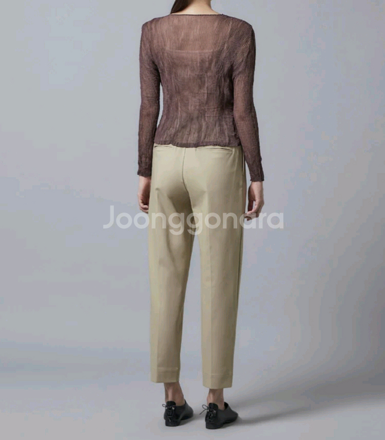 이세이미야케 가디건 쉬폰 트위스트1 가디건 나슈 브라운 2사이즈--8