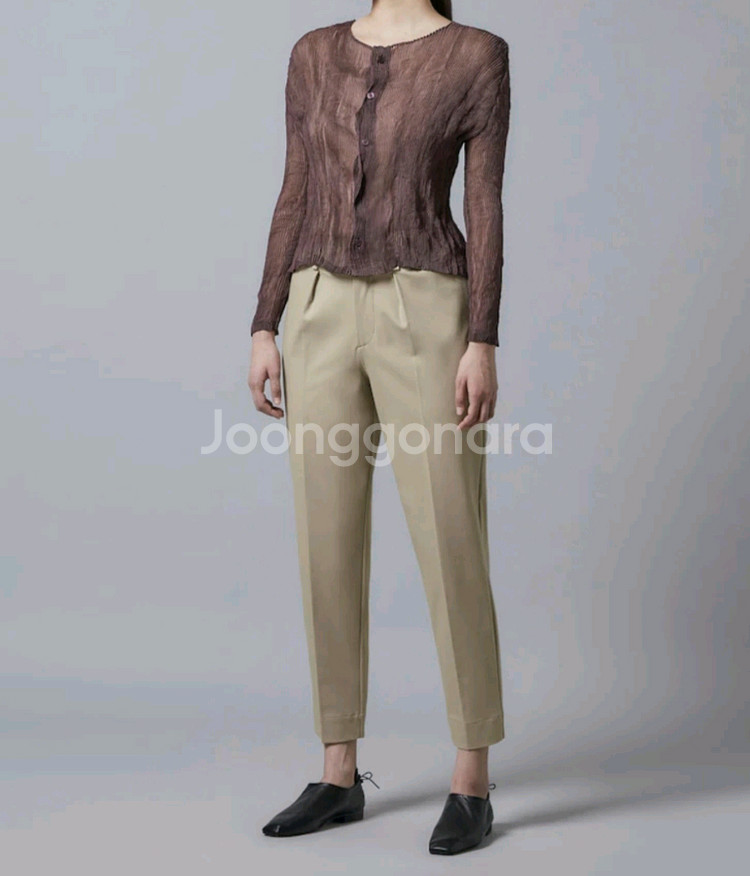 이세이미야케 가디건 쉬폰 트위스트1 가디건 나슈 브라운 2사이즈--7