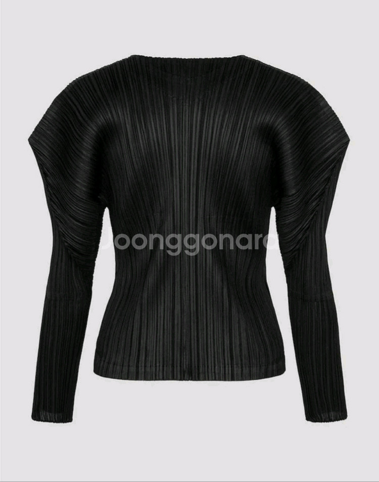 이세이미야케 플리츠플리즈 가디건 집업 가디건 2월 먼슬리 블랙 3사이즈--1