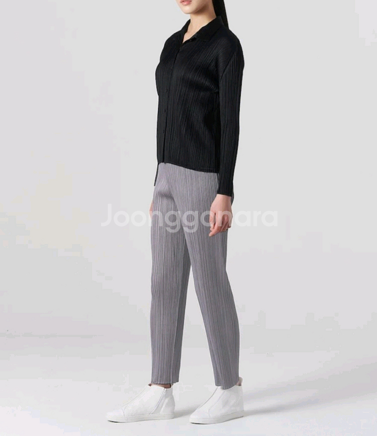 이세이미야케 플리츠플리즈 탑 베이직 셔츠 탑 블랙 3사이즈--7