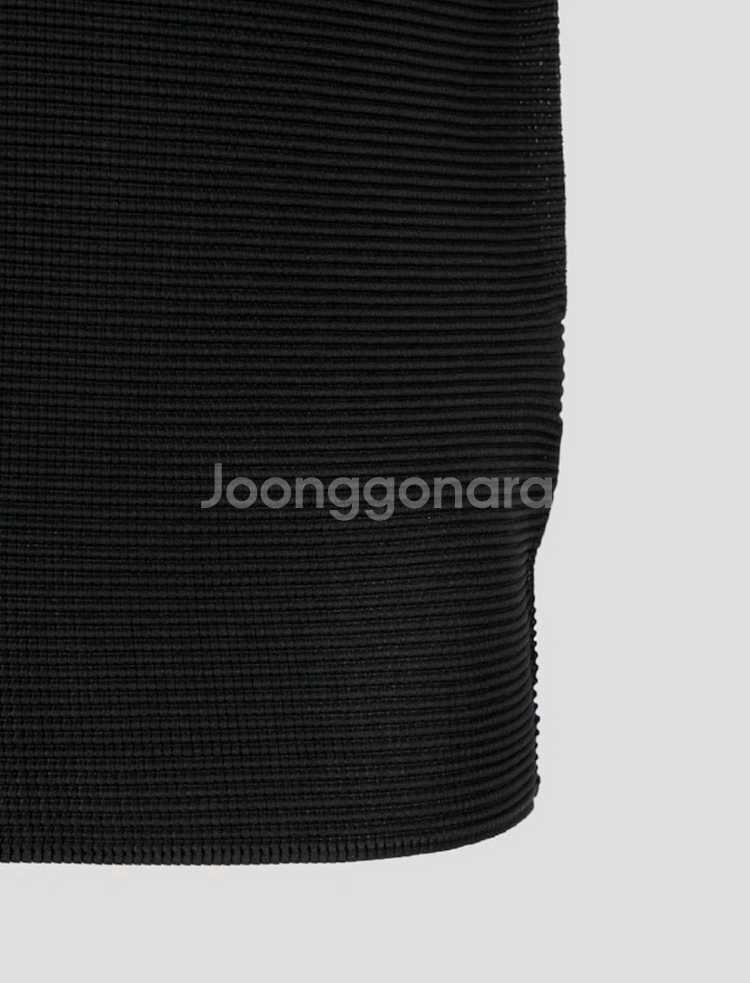 미 이세이미야케 탑 스트레치 플리츠 탑 블랙 F사이즈--3