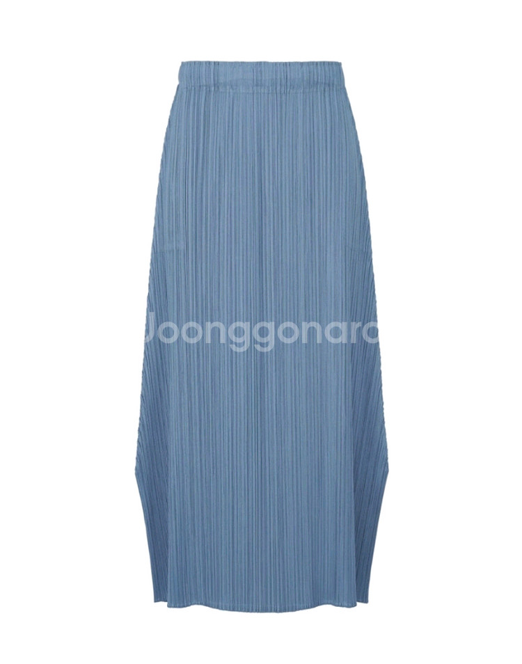 이세이미야케 플리츠플리즈 스커트 6월 먼슬리 스커트 스틸블루 3사이즈--0