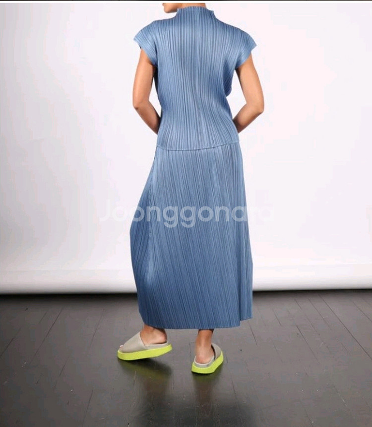 이세이미야케 플리츠플리즈 스커트 6월 먼슬리 스커트 스틸블루 3사이즈--8