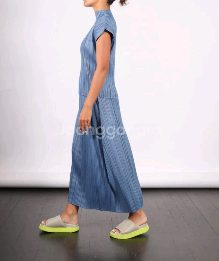 이세이미야케 플리츠플리즈 스커트 6월 먼슬리 스커트 스틸블루 3사이즈--7