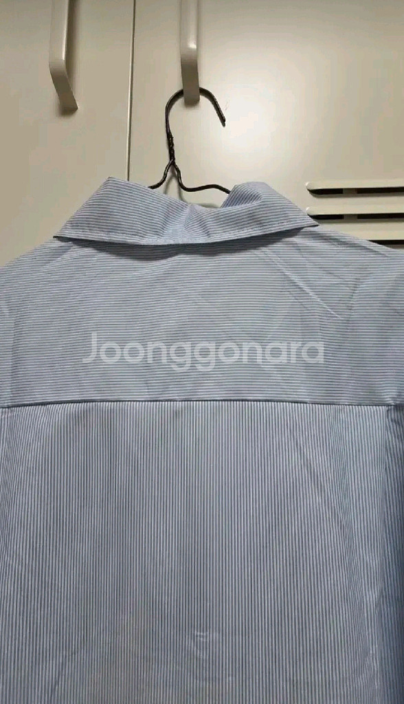 오버핏 스트라이프 셔츠 - 블루,프리--13