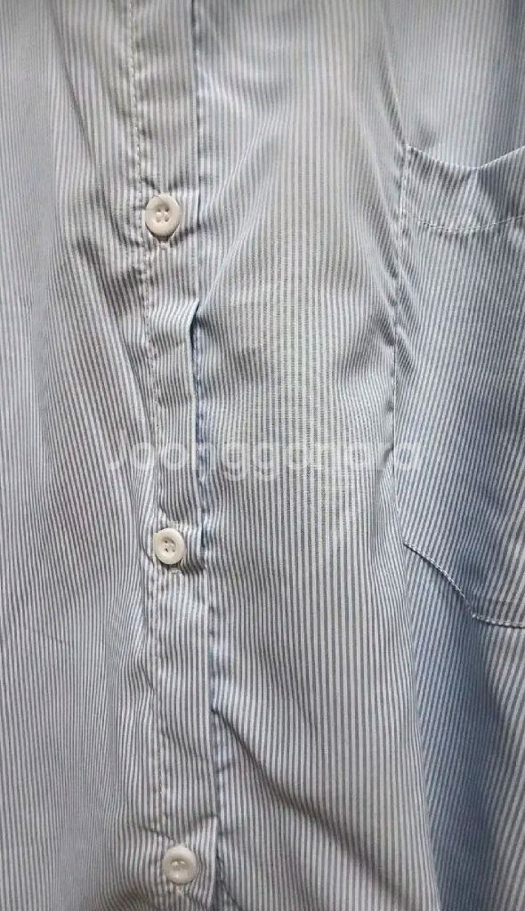 오버핏 스트라이프 셔츠 - 블루,프리--8