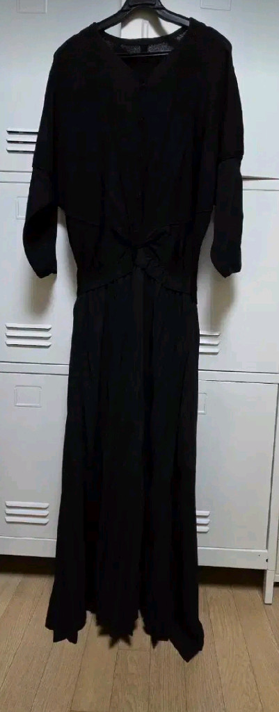 네롤리36 밴딩 플리츠 원피스 - 블랙--11