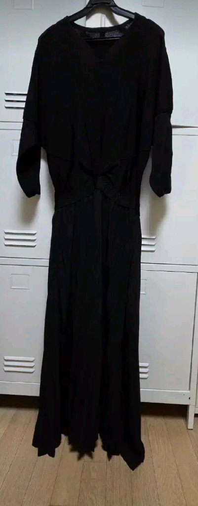 네롤리36 밴딩 플리츠 원피스 - 블랙--1