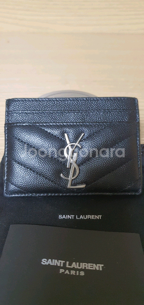 입생로랑 생로랑 카드지갑 은장 정품A급(감정O)구찌프라다루이비통디올고야드샤넬셀린느보테가--1