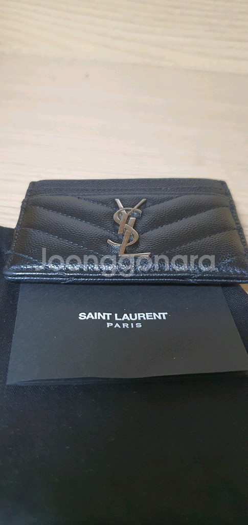 입생로랑 생로랑 카드지갑 은장 정품A급(감정O)구찌프라다루이비통디올고야드샤넬셀린느보테가--7