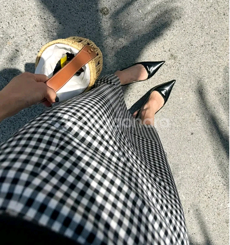 UTG 업타운걸 깅엄 체크 스커트 - S--11