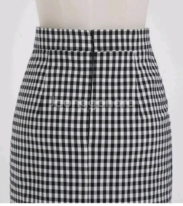 UTG 업타운걸 깅엄 체크 스커트 - S--13