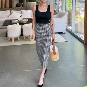 UTG 업타운걸 깅엄 체크 스커트 - S