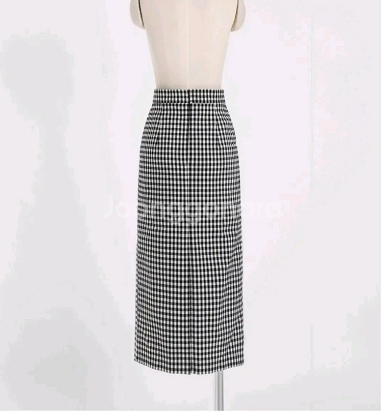 UTG 업타운걸 깅엄 체크 스커트 - S--5