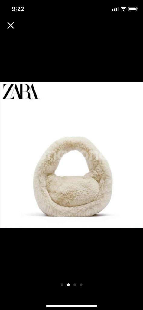 자라 에코 퍼 핸드백--3