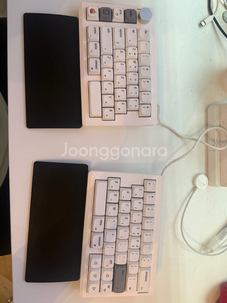 gmk 70 스플릿 키보드, 오테뮤 피치, 라임, 그루브스톤 저소음 코랄 45g--0