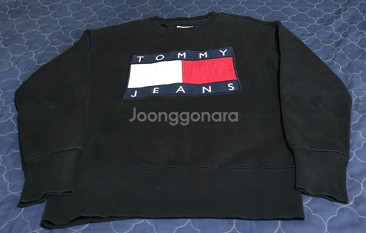 타미진스 빅로고 자수 맨투맨 블랙 (S)--0