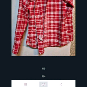 톰브라운 체크 셔츠. S