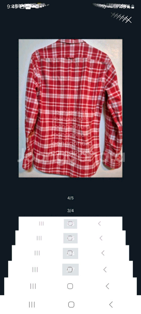 톰브라운 체크 셔츠. S--1