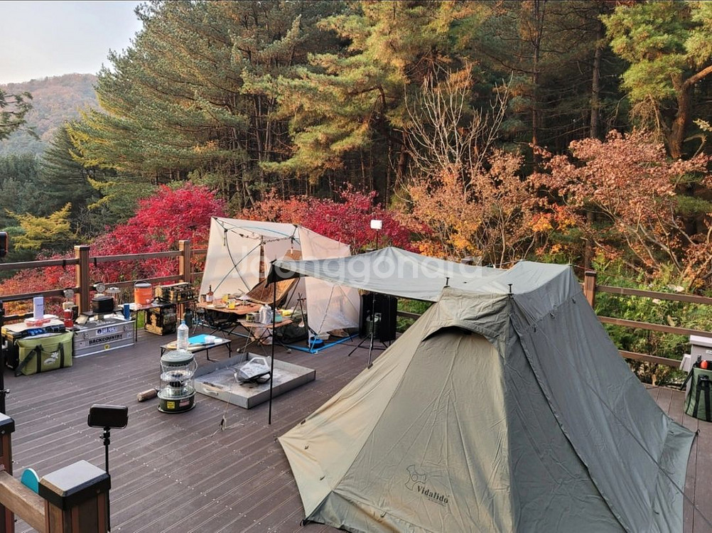 (가격인하) 비달리도 군용 타입 A형 텐트 풀세트 카키--5