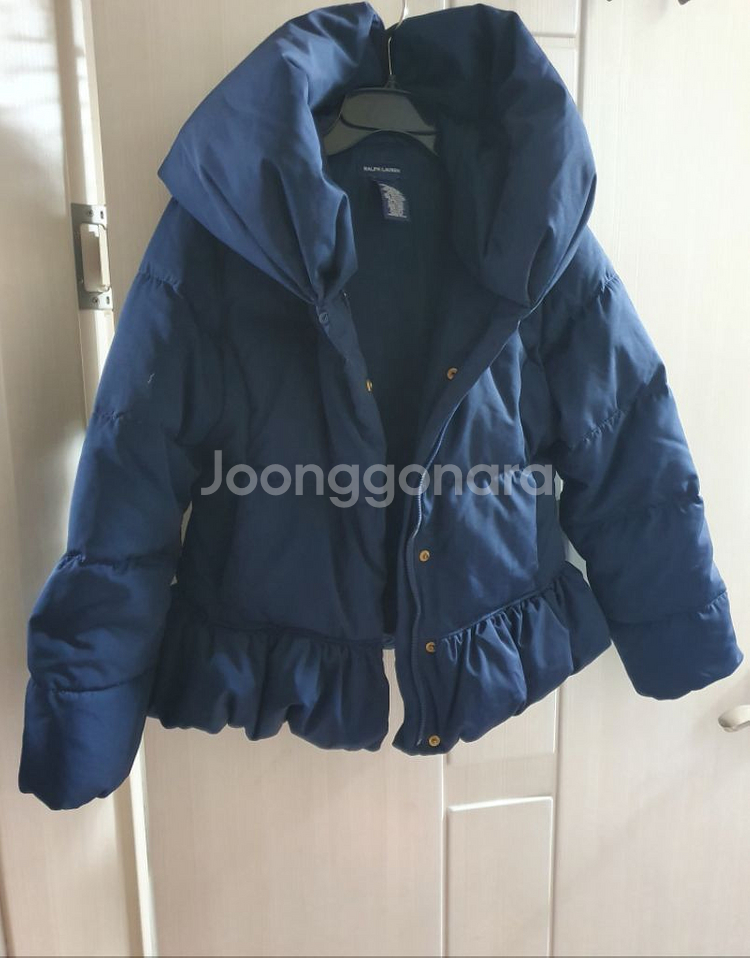 폴로 랄프로렌 푸퍼 덕다운 숏패딩 L 12-14 오리털--0