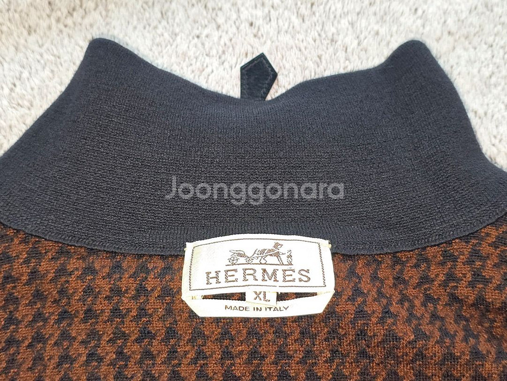 에르메스 HERMES 남성 니트 가디건 XL (105)--0