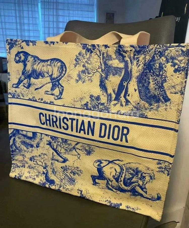 디올 리비에라 에코백 블루--0