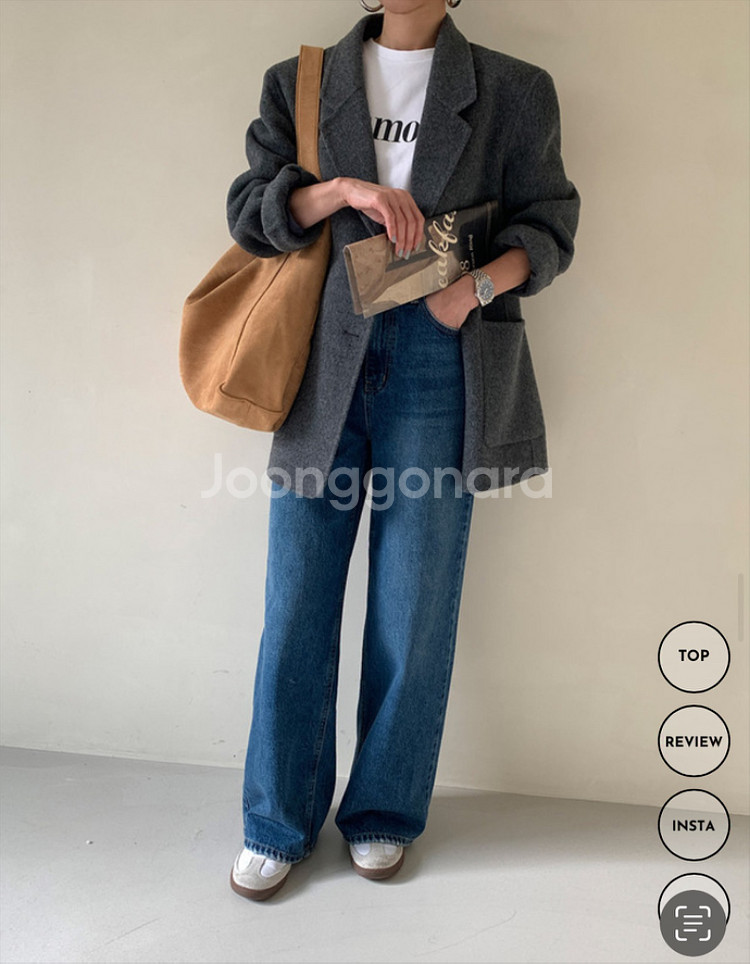 쪼이쇼룸 울 핸드메이드 자켓--2