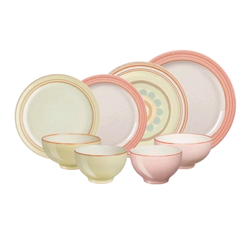 덴비 2인용 한식기 세트 그릇 접시 세트--0