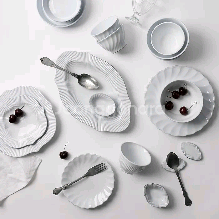 쓰임 블랑 4인 홈세트 27P 화이트 식기 그릇 접시--1