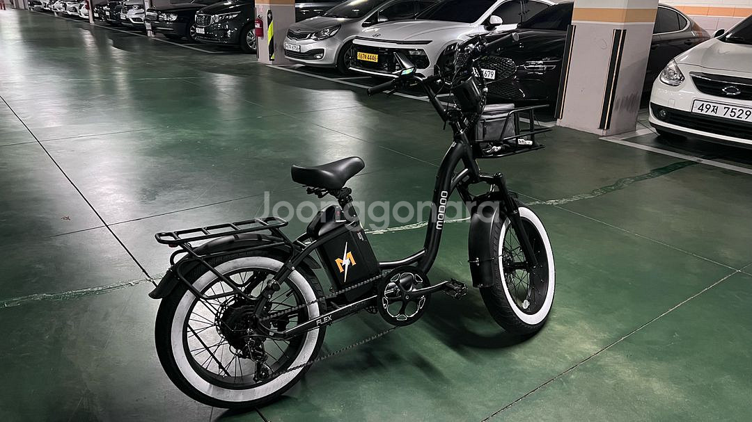 부릉이 플렉스 전기자전거(스로틀, 앞바구니, 뒤짐받이 옵션포함), 뇌울림 경보기 포함--1