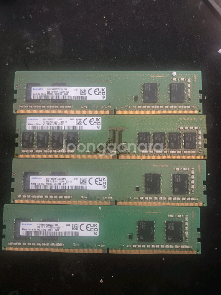 삼성 DDR4 8GB 25600 메모리 4개 세트--0