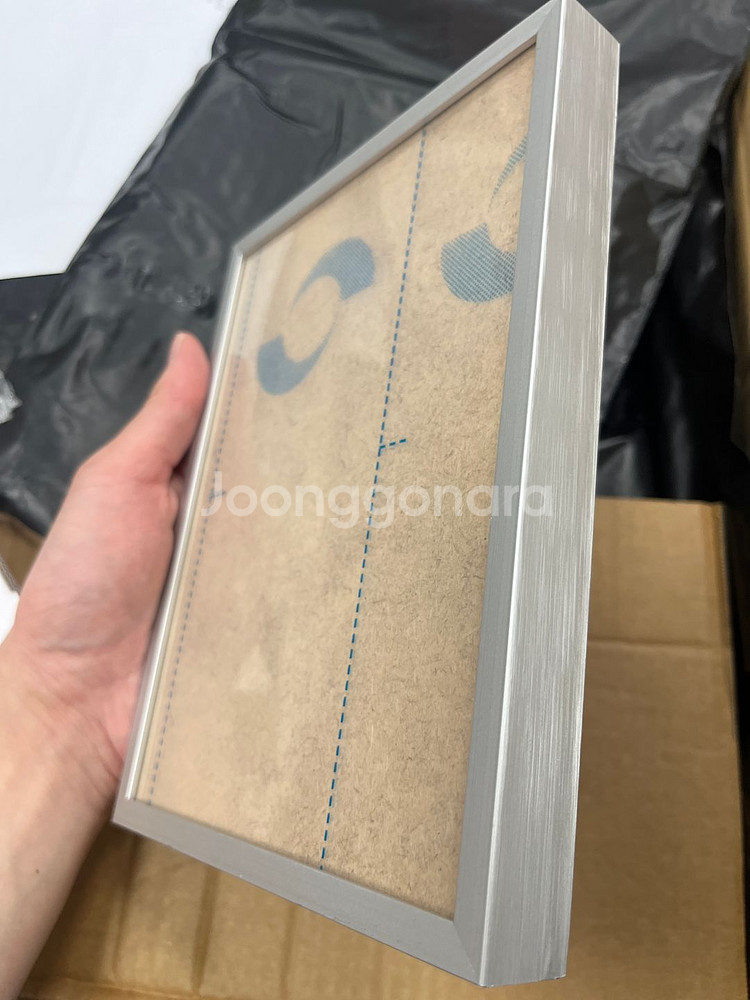 알루미늄 인테리어 액자 새제품 - 무광 블랙,화이트,실버--0