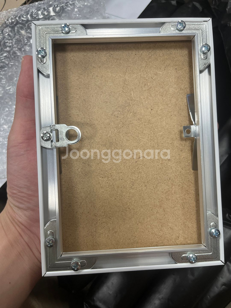 알루미늄 인테리어 액자 새제품 - 무광 블랙,화이트,실버--1