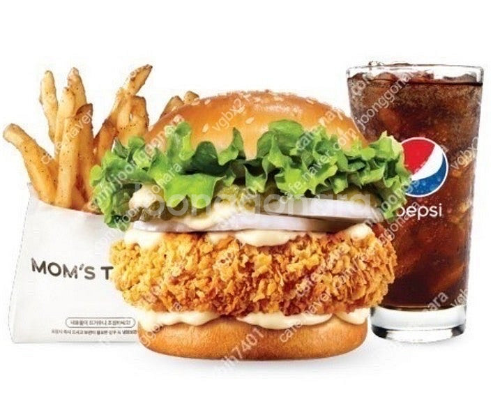 맘스터치 싸이버거세트 팝니다--0