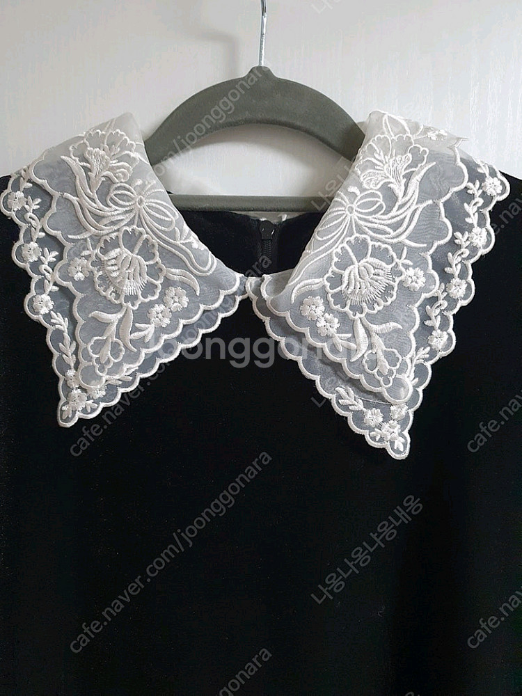 레이스 카라 원피스--3