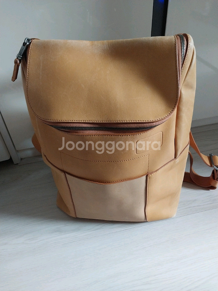 투미 통가죽 레더 백팩--0