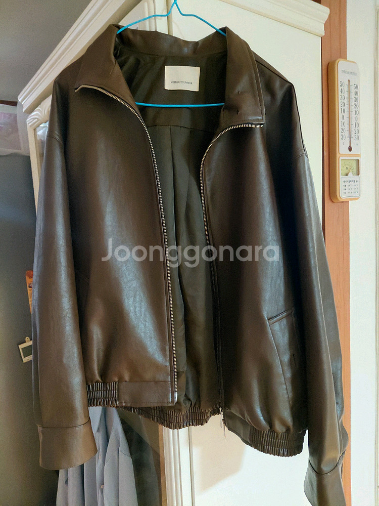 위드아웃썸머 젠 레더 자켓--2