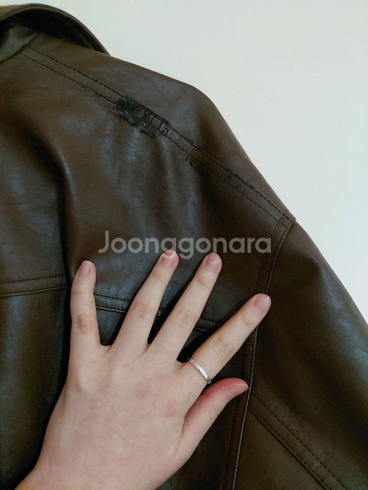 위드아웃썸머 젠 레더 자켓--4