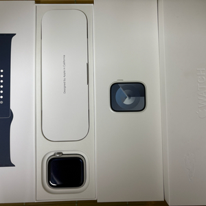 애플워치9 실버 41mm 풀박스+메탈스트랩 팝니다