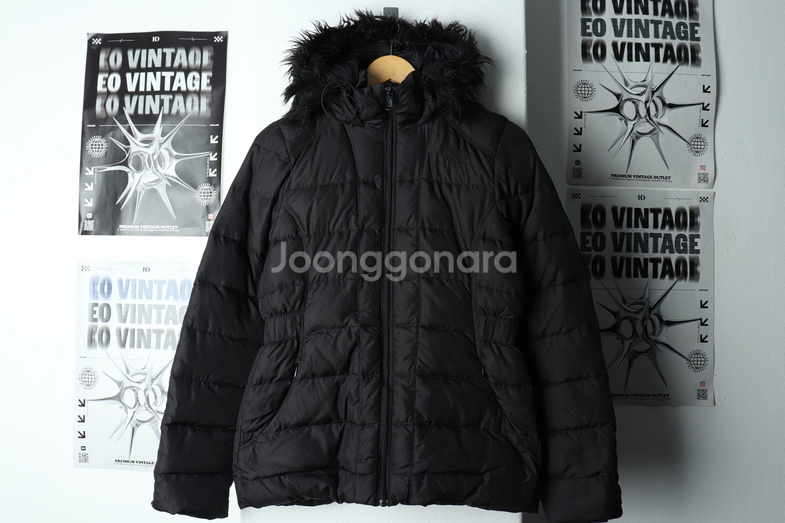 W(S-M) 노스페이스 패딩 점퍼자켓 구스다운 블랙--1