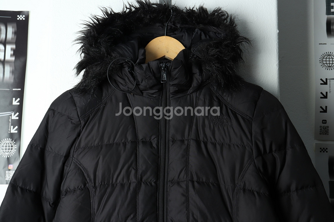 W(S-M) 노스페이스 패딩 점퍼자켓 구스다운 블랙--2