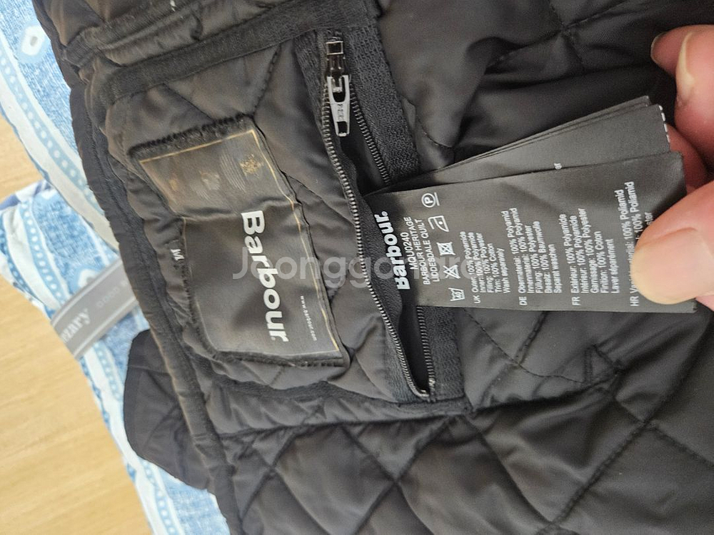 S급/ 바버 퀄팅 패딩 새상품급 사이즈 M--6