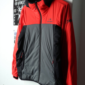 (L-XL) 아이더 패딩 점퍼자켓 경량 레드 퍼텍스