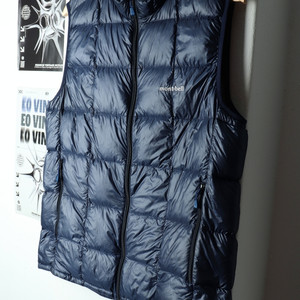 (L-XL) 몽벨 패딩 점퍼자켓 조끼 구스다운 네이비