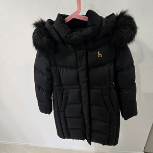 여아 키즈 헤지스 덕다운 롱패딩 130