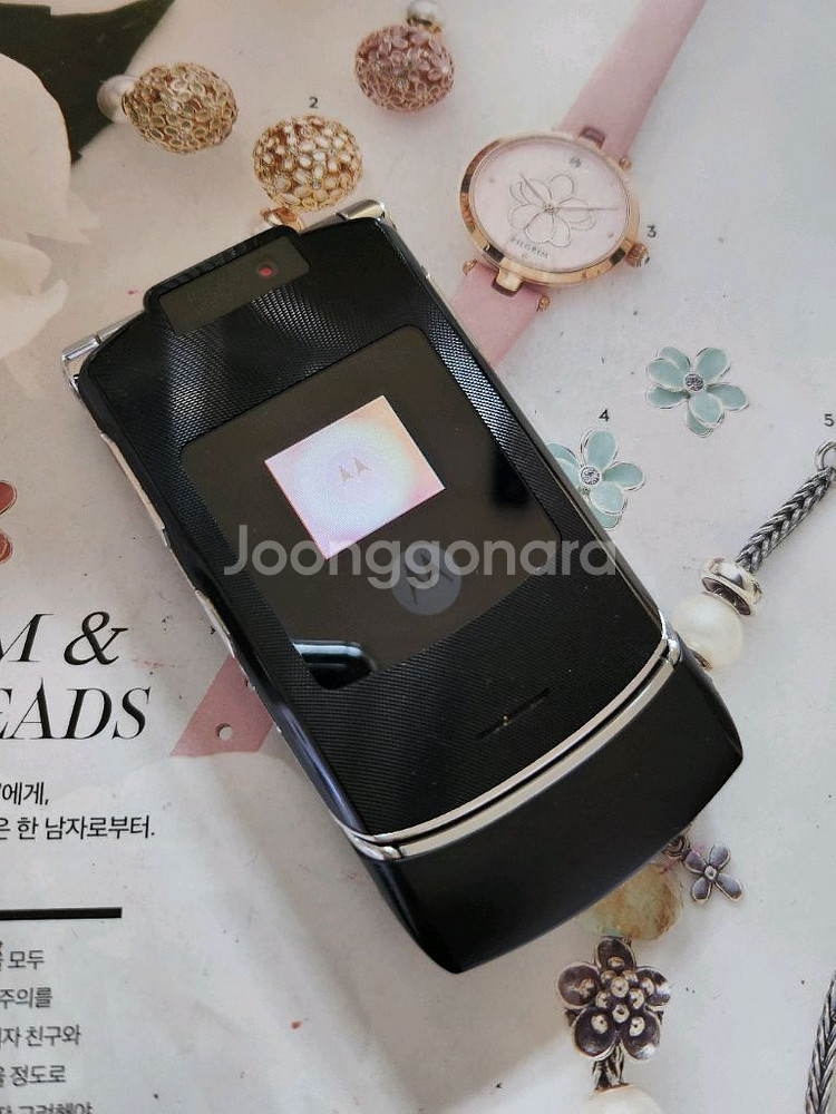 올드폰 모토로라 ms500w 레이저룩 블랙실버--0