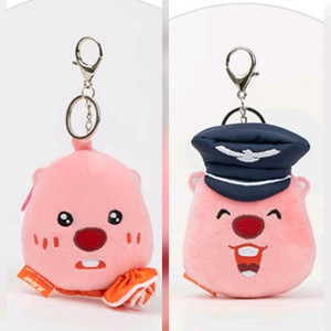 [새상품] 제주항공 굿즈 승무원, 기장 잔망루피 키링지갑 2종