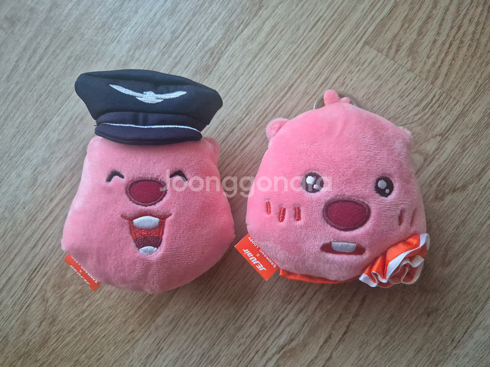 [새상품] 제주항공 굿즈 승무원, 기장 잔망루피 키링지갑 2종--3