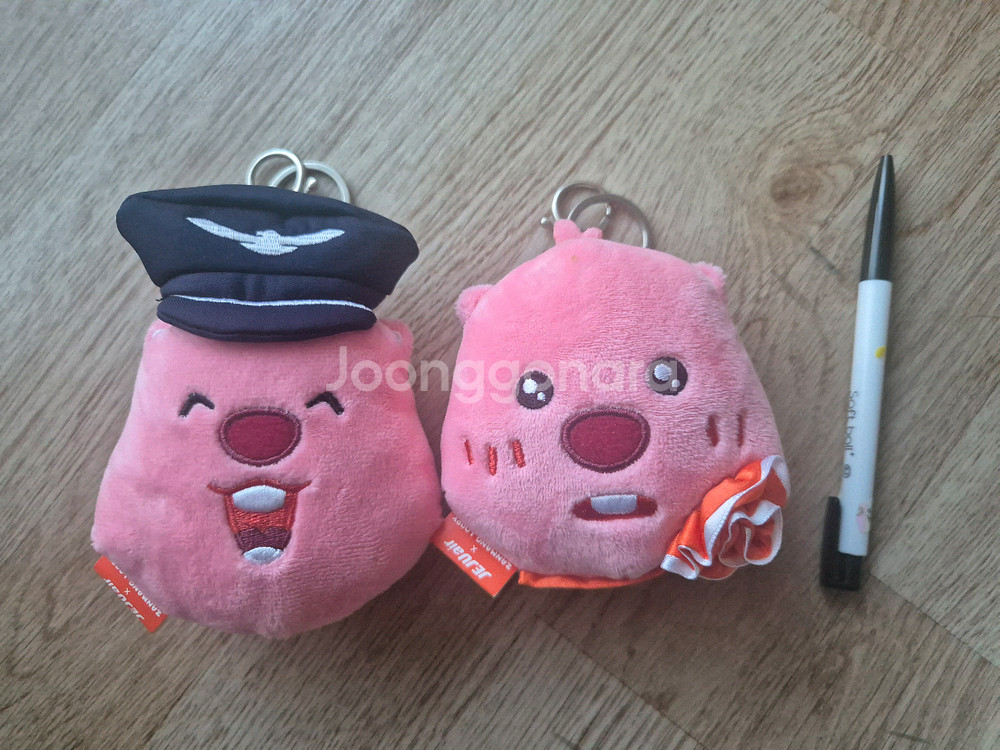 [새상품] 제주항공 굿즈 승무원, 기장 잔망루피 키링지갑 2종--6